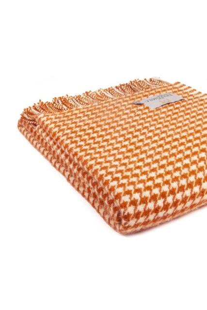 Lifestyle Houndstooth Throw/Blanket - Pumpkin
