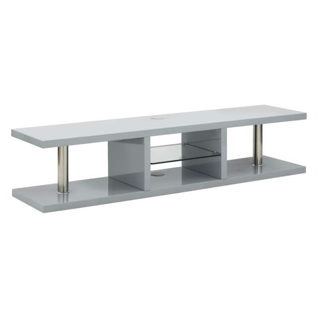 Polar High Gloss Wall Mounted LED TV Unit Grey Grey
