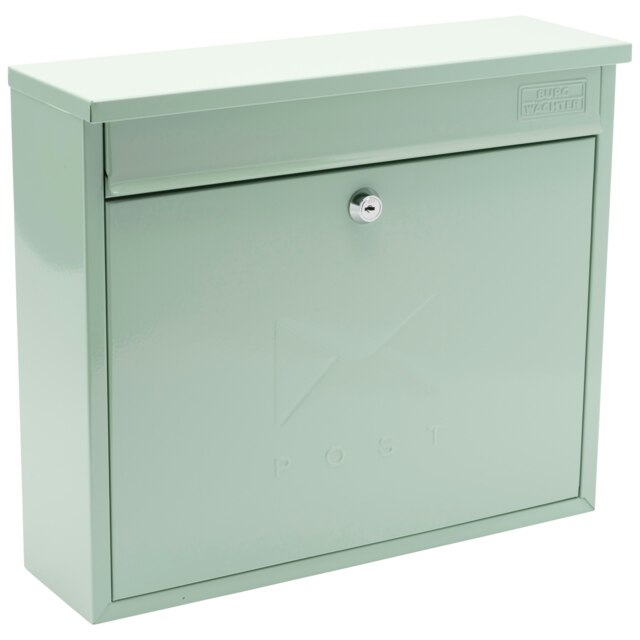 Burg-Wachter Elegance Wall Mounted Galvanised Stell Lockable Weatherproof Ppost Box - 36x31x11cm Green Chartwell Green