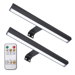 ValueLights Ryle Pair Black Touch Rechargeable Picture Wall Light Black