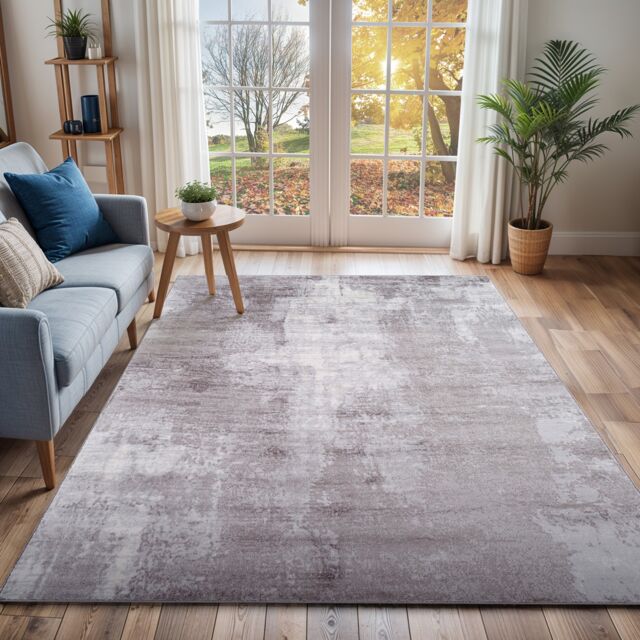 LIVABLISS Wanderlust-Abstract Modern Marble Rug 160 x 220 cm Taupe Grey Black