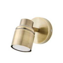 ValueLights Benton Antique Gold IP44 Bathroom Adjustable Wall Light