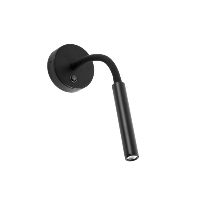 Kale LED Indoor Wall Light Reading Lamp Black