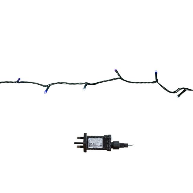 38.3m 480 LED SupaBrights Christmas String Lights with Timer in Blue, Purple & White