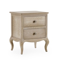 Premium Amara 2 Drawer Limed Oak Bedside Unit