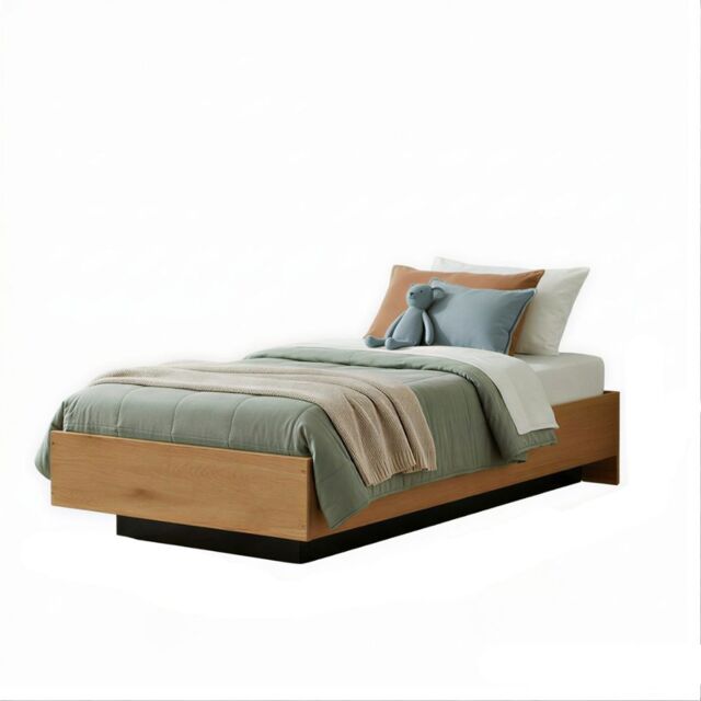 Koping Single 3ft Gas Lift Ottoman Bed with Underbed Storage in Natural Pine
