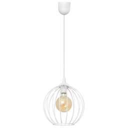 Mercure Wire Frame Pendant Ceiling Light White 24cm
