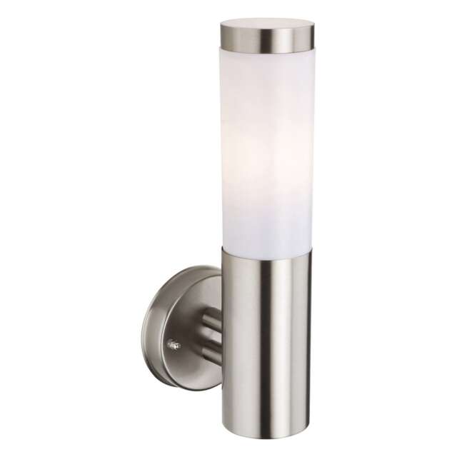 Plaza 1 Light Wall Light Stainless Steel IP44, E27