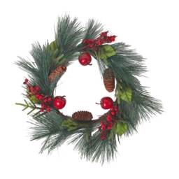 Homescapes Red Apple and Berries Christmas Wreath