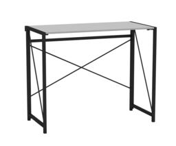 Wooden Industrial Style Folding Desk with Steel Frame Black 1