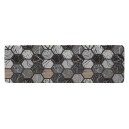 Hexagon Marble Runner Rug Multi