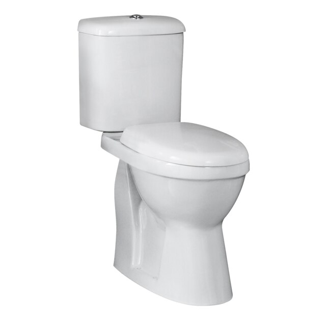 Dual Flush Comfort Height Toilet Pan, Cistern & Soft Close Seat - White