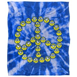 Minions Peace Sign Blanket - White - One Size