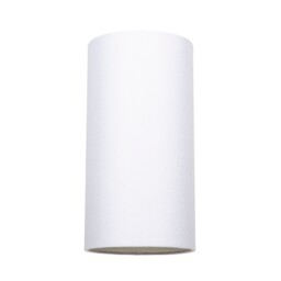 Contemporary and Stylish White Linen Fabric Tall Cylindrical 25cm Lampshade White White 1