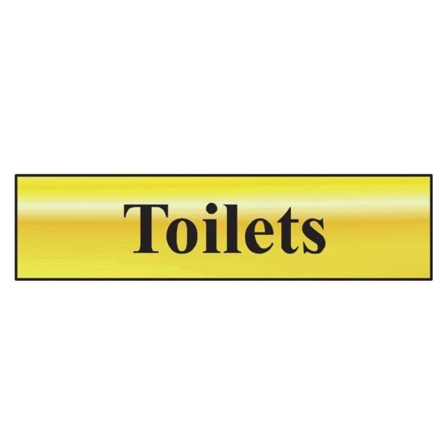 Scan Toilets - Polished Brass Effect 200 X 50mm - Polished Brass - 200 x 50mm