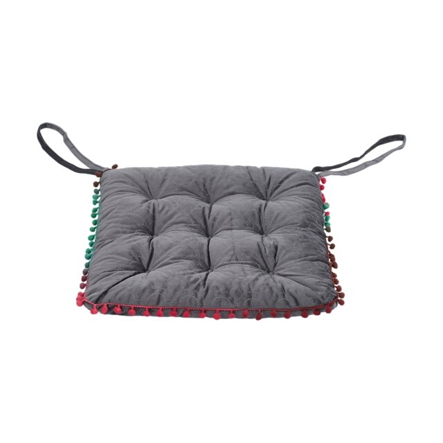 Living and Home Thick Padded Chair Cushion, Grey Grey