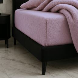 Teddy Fitted Sheet 30cm Extra Deep Soft Cuddly Soft Touch Bedding Purple Lilac Super King