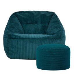 Natalia Large Beanbag Corduroy Teal Green Teal XL 1