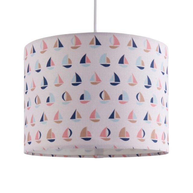 Sailing Boats - 25cm Easy Fit Pendant Fabric Shade