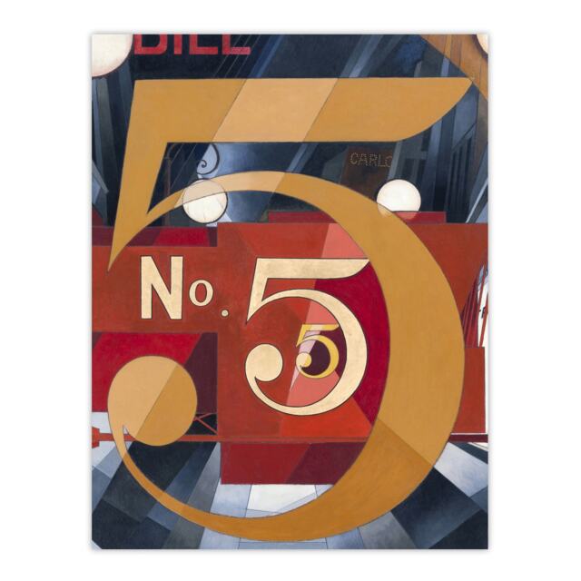 "I Saw the Figure 5 in Gold Charles Demuth Wall Art Poster Print 12X16"""