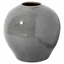 Garda Glazed Regola Vase - Ceramic - L37 x W37 x H38 cm - Grey Grey
