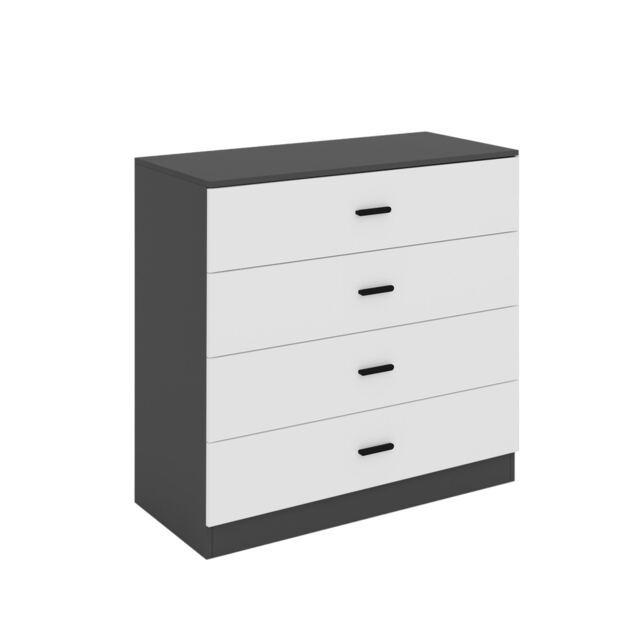Black - Chest of 4 Drawers Black 1