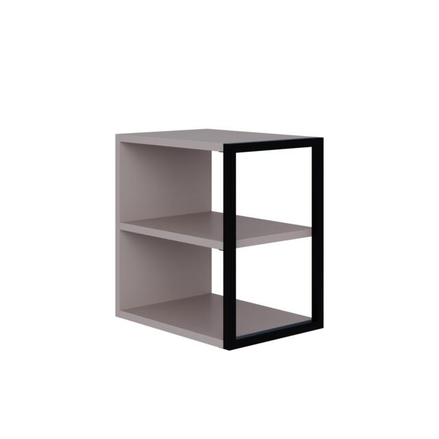 Decortie Echo 3-Tier Metal Frame Side Table 30x42x45cm Mocha Grey