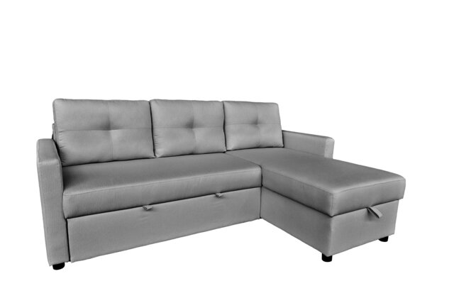 The Savona 3 Seater Storage Sofa in Grey or Silver Silver One Size