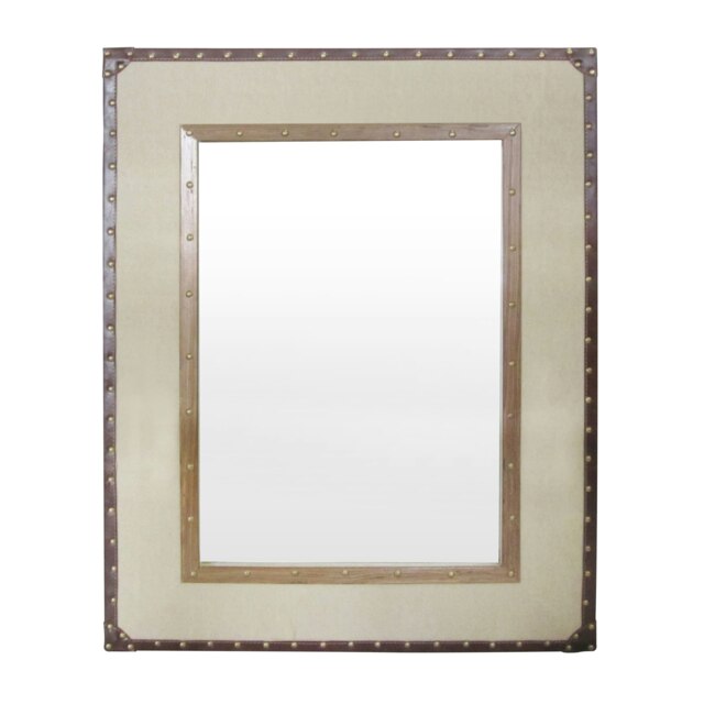 Linella Natural Linen and Cotton Mix Mirror Cream