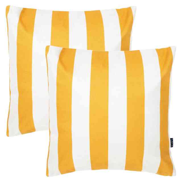 Cushion 43x43 Kyoto Fabric, Stripe, Yellow