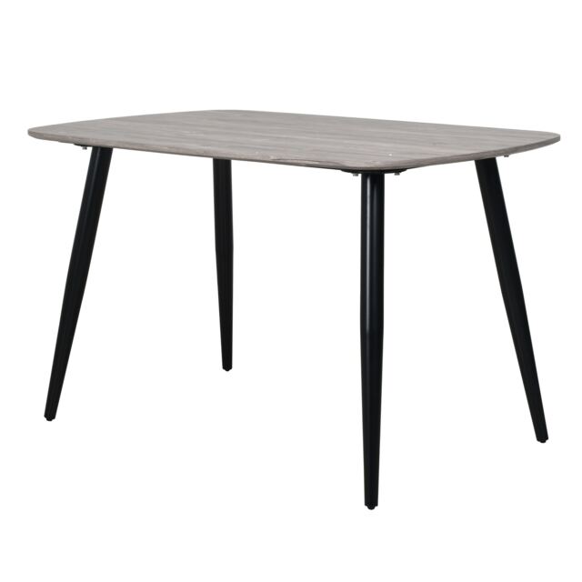 Rectangular Dining Table 120cm - Modern 4 - 6 Seater Spacious Kitchen Table Grey Grey 1