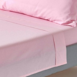 Homescapes Pink Egyptian Cotton Flat Sheet 200 TC, Single Pink Single