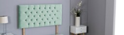 "Duck Egg Plush Velvet Chesterfield Headboard Multi 2FT6 Small Single 26""inch Headboard"