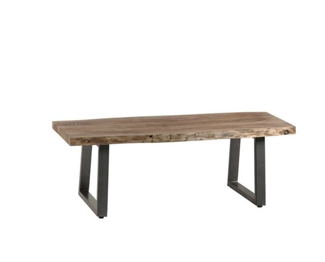 Baltic Live Edge Coffee Table - Metal - Acacia Solid Wood - L50 x W115 x H40 cm
