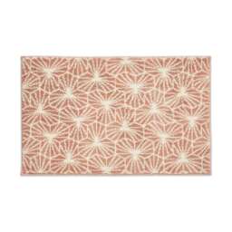 Geometric Design Non-Slip Bath Mat - Blush