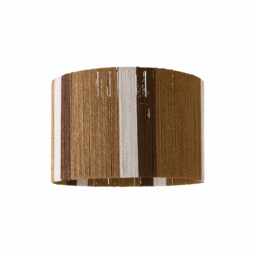 ValueLights Erica Natural Rattan Stripe Drum Ceiling Pendant Shade