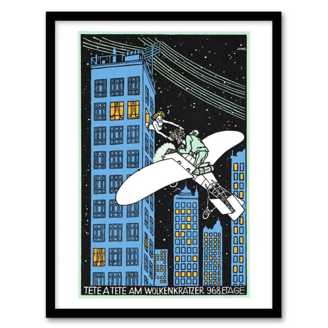 Moriz Jung Rendezvous on 968th Floor of a Skyscraper Framed Wall Art Print A3
