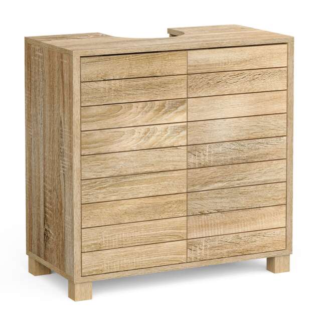 VonHaus Chester Under Sink Bathroom Cabinet in Oak Effect