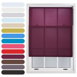 225cm Wide Daylight Roller Blind 210cm Drop Purple Aubergine