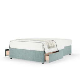 Signature Platinum 2000 Pocket Sprung Duckegg Linen 2 Drawer Divan Set Double