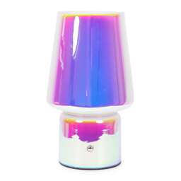ValueLights Hanya Plated Multicolour Table Lamp Multicolour Shade and Bulb