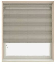 55cm Grey 25mm Slat PVC Venetian Blind (152cm Drop) Grey Grey