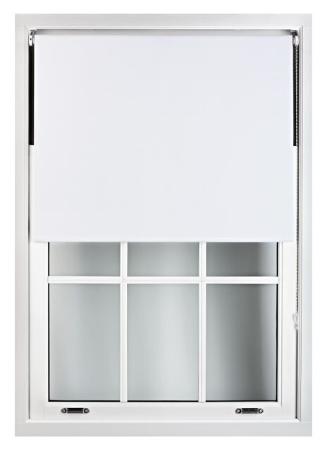 Blackout Roller Blind 85cm Wide x 210cm Long White White