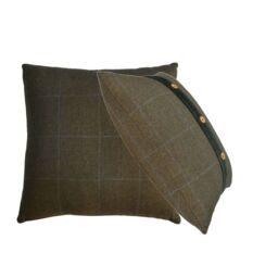 Artisan Furniture Quinn Cushion Set of 2 - Green Olive Tartan & Green Velvet