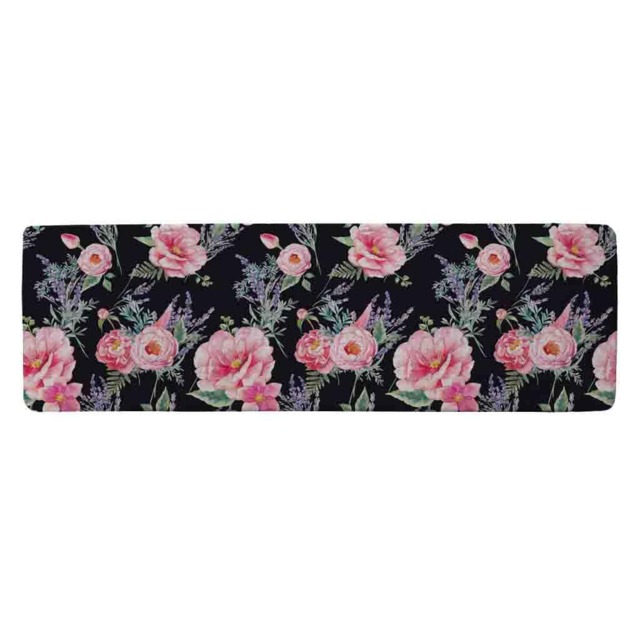 Watercolour Painting Of Flowers Runner Rug Multi