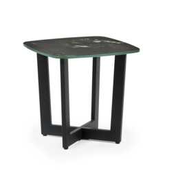 Helios Lamp Table in Black Marble Effect