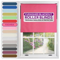 Blackout Roller Blind 85cm Wide x 210cm Long Pink Fuchsia