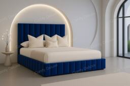 Blue 3ft Single Plush Velvet Astro Bed Frame Solid Base