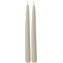 IHR Taper Candle Pair Solid Coloured Unscented Linen