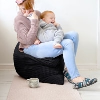 rucomfy Jumbo Cord Bean Bag Floor Cushion - Indoor Versatile Seat